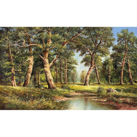 AFTER THE RAIN Gold Ornate Wood Framed Art Print with Double Matting by Glassl, Helmut