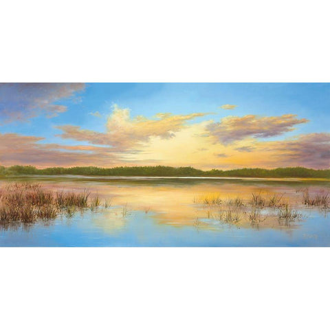 SUNSET IN SIBERIA Black Modern Wood Framed Art Print by Smith, B.
