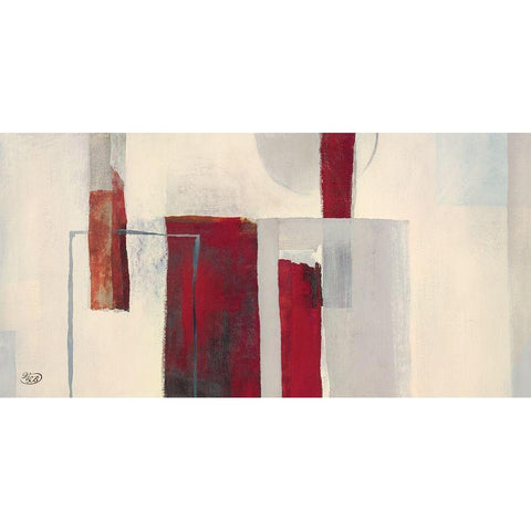 Red I Gold Ornate Wood Framed Art Print with Double Matting by Verbeek-Van Den Broek