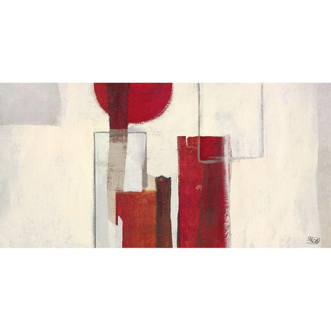 Red II Gold Ornate Wood Framed Art Print with Double Matting by Verbeek-Van Den Broek
