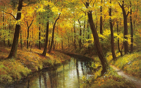 REFLECTIONS OF SUMMER White Modern Wood Framed Art Print with Double Matting by Weber, Max