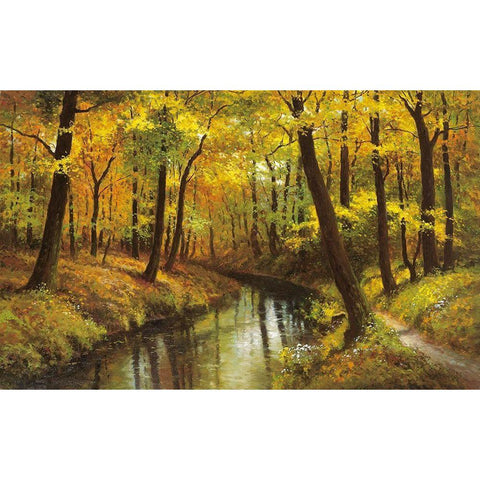REFLECTIONS OF SUMMER Black Modern Wood Framed Art Print by Weber, Max