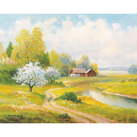 SEASONS Black Modern Wood Framed Art Print by Weber, Max