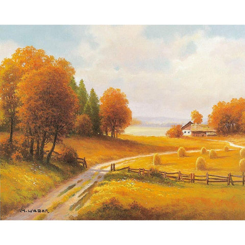SEASONS Black Modern Wood Framed Art Print with Double Matting by Weber, Max
