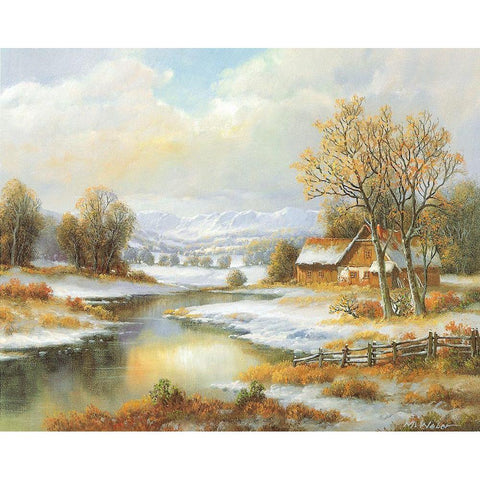 SEASONS Black Modern Wood Framed Art Print by Weber, Max