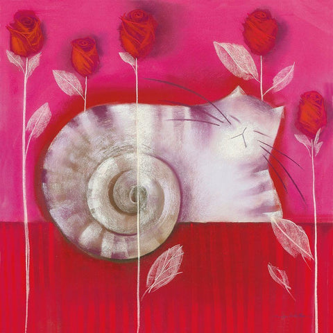 DELILAH Black Modern Wood Framed Art Print by Robertson, Marilyn