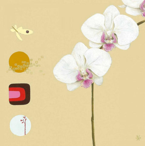 Orchid I Black Ornate Wood Framed Art Print with Double Matting by Gore, Ally-Reader, Robert