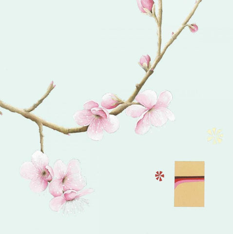 Pink Cherry I White Modern Wood Framed Art Print with Double Matting by Gore, Ally-Reader, Robert
