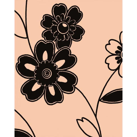 Accord V Black Modern Wood Framed Art Print with Double Matting by Design Show
