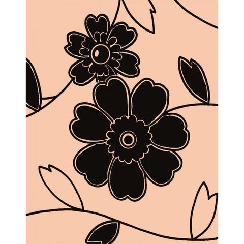 Accord VI Black Modern Wood Framed Art Print with Double Matting by Design Show