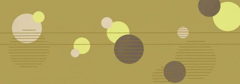 Cosmic Orbs III White Modern Wood Framed Art Print with Double Matting by Design Show