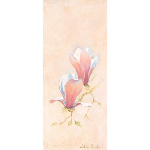 Magnolia 3-3 Black Modern Wood Framed Art Print by Boucher, Nathalie