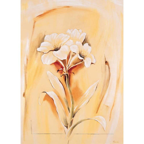 Morning glory Gold Ornate Wood Framed Art Print with Double Matting by Renee