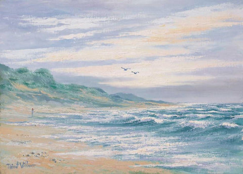 At the sea I White Modern Wood Framed Art Print with Double Matting by Withaar, Reint