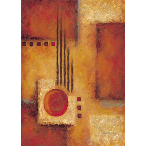 Orange I Gold Ornate Wood Framed Art Print with Double Matting by Kaufman, Judy
