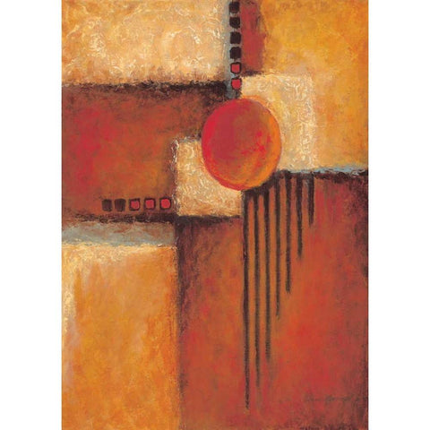 Orange II Gold Ornate Wood Framed Art Print with Double Matting by Kaufman, Judy
