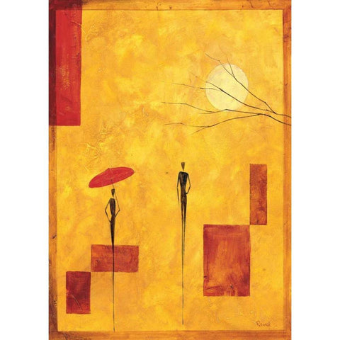 Umbrella IV Black Modern Wood Framed Art Print by Renee
