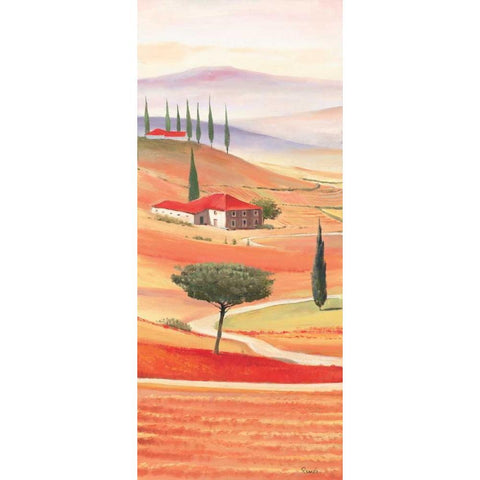 Tuscan Village IV White Modern Wood Framed Art Print by Renee