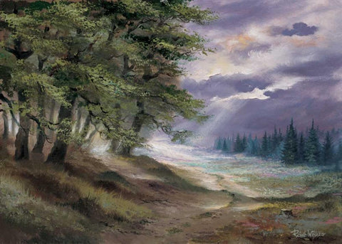 In the woods Black Ornate Wood Framed Art Print with Double Matting by Withaar, Reint