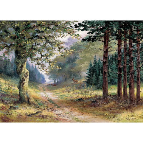 Trees Gold Ornate Wood Framed Art Print with Double Matting by Withaar, Reint