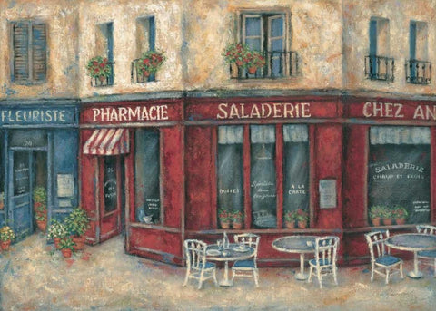 Saladerie Black Ornate Wood Framed Art Print with Double Matting by Kaufman, Judy