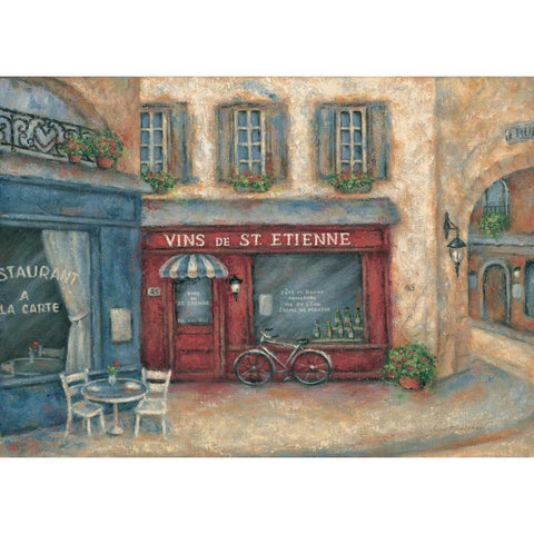 Vins St. Etienne White Modern Wood Framed Art Print by Kaufman, Judy