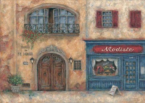 Modiste White Modern Wood Framed Art Print with Double Matting by Kaufman, Judy