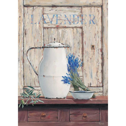 Lavender III Black Modern Wood Framed Art Print by Renee