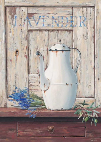 Lavender IV Black Ornate Wood Framed Art Print with Double Matting by Renee