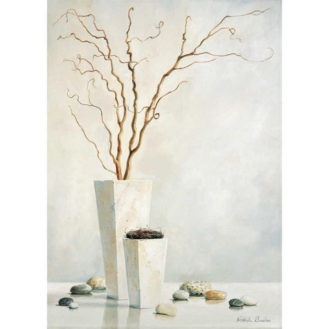 Twigs I Black Modern Wood Framed Art Print by Boucher, Nathalie