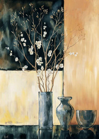 Ambiance I Black Ornate Wood Framed Art Print with Double Matting by Renee
