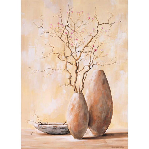 Red berries II White Modern Wood Framed Art Print by Lien, Christopher