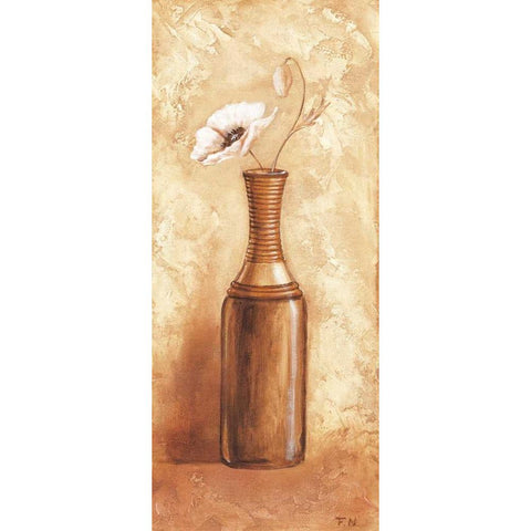 Daisy in vase I Black Modern Wood Framed Art Print by Nauts, Frans