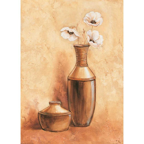 Daisy in vase II Black Modern Wood Framed Art Print by Nauts, Frans