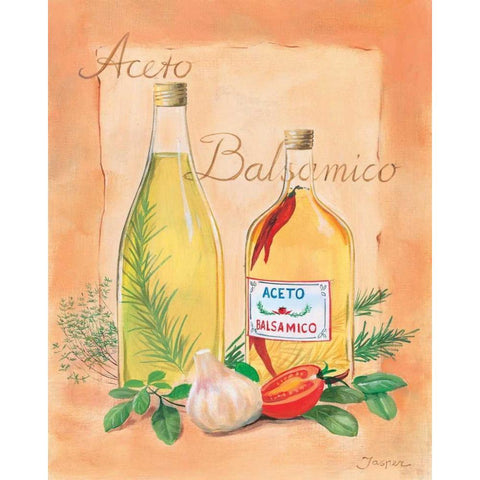 Balsamico White Modern Wood Framed Art Print by Jasper