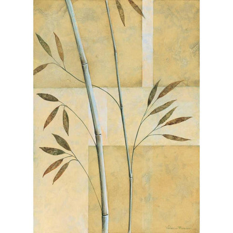 Bamboo II Black Modern Wood Framed Art Print with Double Matting by Prosnov, Valerie