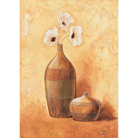Morning Daisy II Gold Ornate Wood Framed Art Print with Double Matting by Nauts, Frans