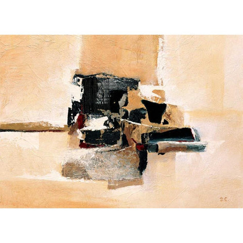 Structure II Black Modern Wood Framed Art Print with Double Matting by Christiaans, Dien