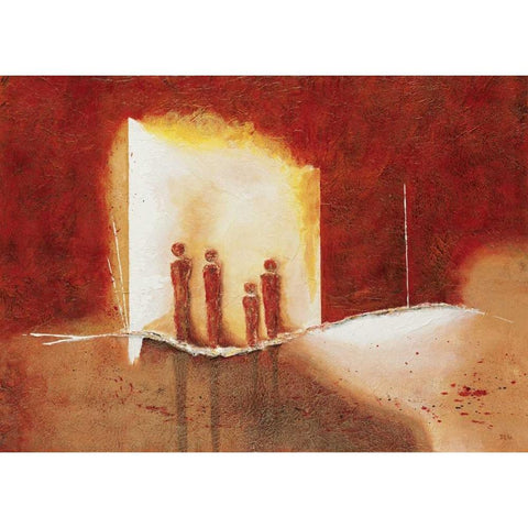 Far away I White Modern Wood Framed Art Print by Christiaans, Dien