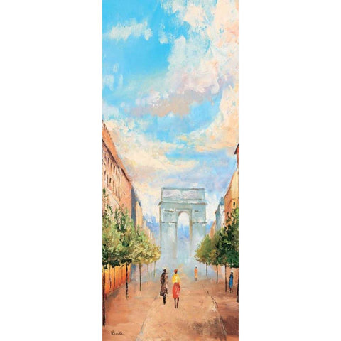 Paris V White Modern Wood Framed Art Print by Renee