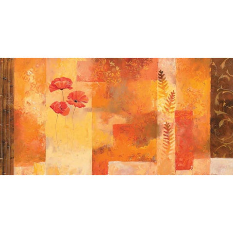 Lush floral II Black Modern Wood Framed Art Print with Double Matting by Boucher, Nathalie