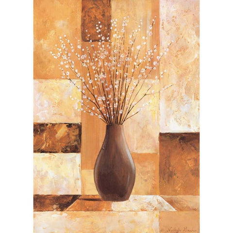 Twigs with white I White Modern Wood Framed Art Print by Boucher, Nathalie