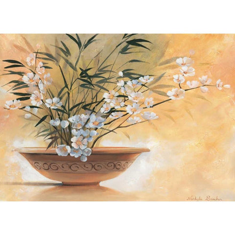 Summer bowl II White Modern Wood Framed Art Print by Boucher, Nathalie
