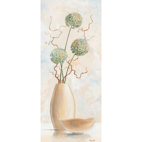 Vases with pastel III Black Modern Wood Framed Art Print with Double Matting by Renee