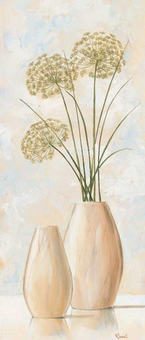 Vases with pastel IV Black Ornate Wood Framed Art Print with Double Matting by Renee