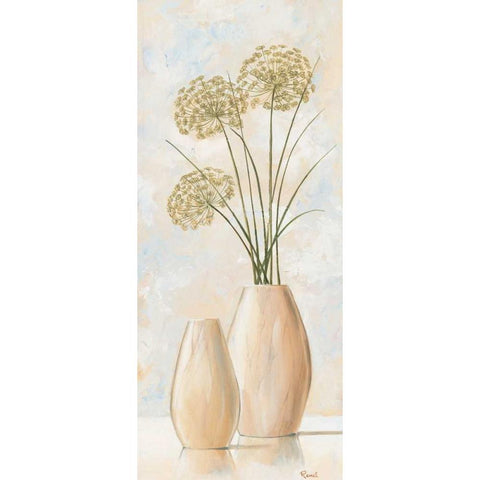 Vases with pastel IV White Modern Wood Framed Art Print by Renee