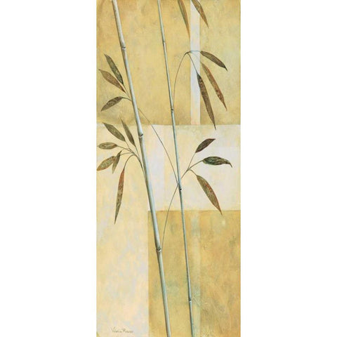 Bamboo III White Modern Wood Framed Art Print by Prosnov, Valerie