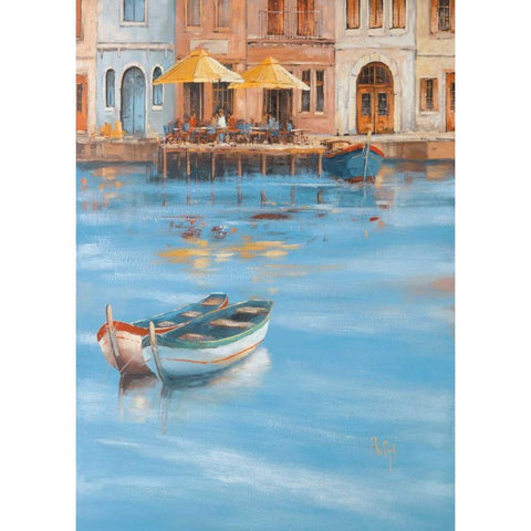 View on water II Gold Ornate Wood Framed Art Print with Double Matting by Burgy