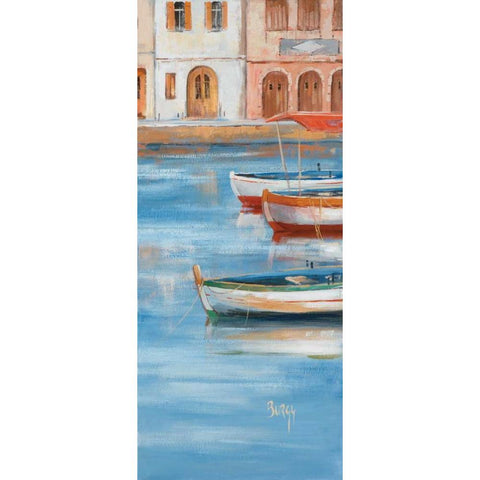 View on water III Gold Ornate Wood Framed Art Print with Double Matting by Burgy