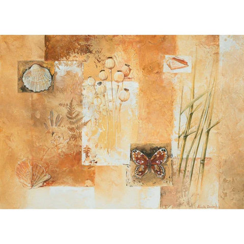 Nature II White Modern Wood Framed Art Print by Dubois, Alain